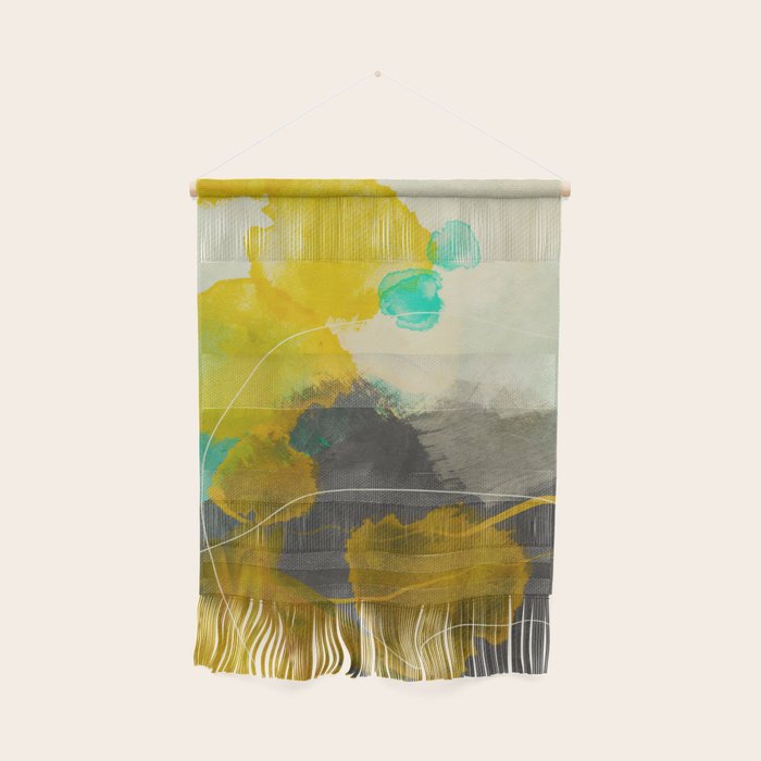 summer landscape triptych 3 abstract art Wall Hanging Gallery Image 1