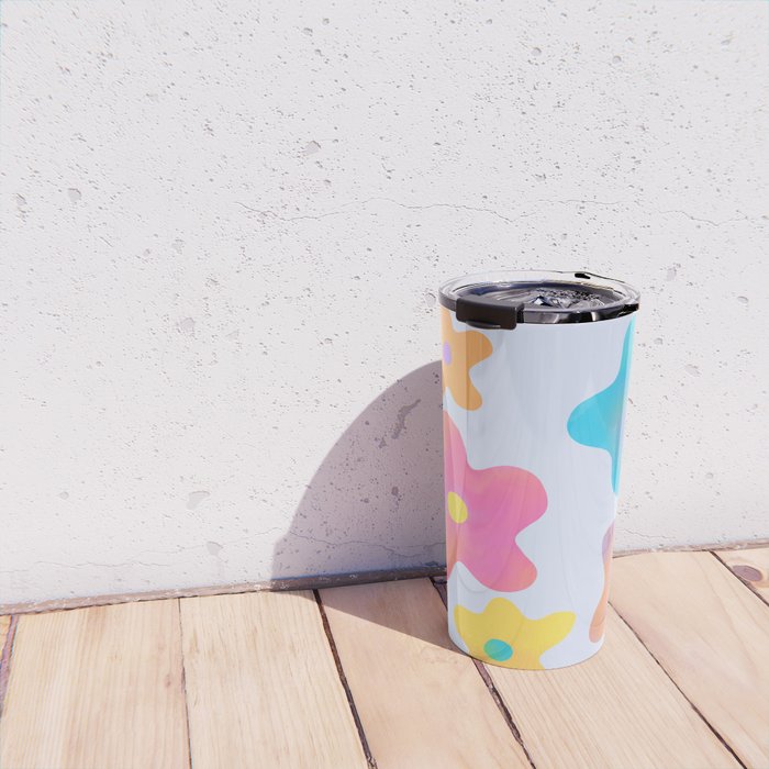 Flower market neon Travel Mug Gallery Image 4