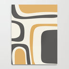 Palm Springs Mid Century Modern Abstract in Muted Mustard Gold, Charcoal Gray, and Cream Notebook Gallery Image 4