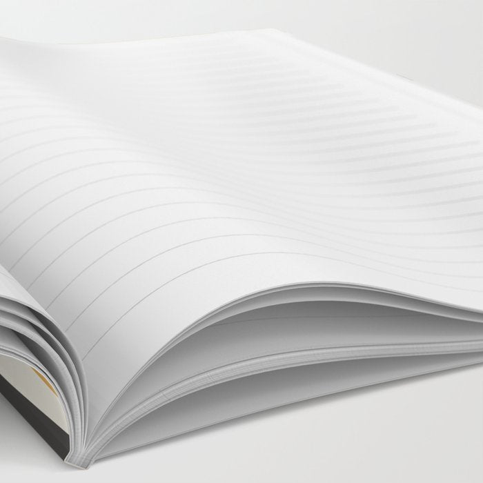 Palm Springs Mid Century Modern Abstract in Muted Mustard Gold, Charcoal Gray, and Cream Notebook Gallery Image 2