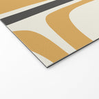 Palm Springs Mid Century Modern Abstract in Muted Mustard Gold, Charcoal Gray, and Cream Welcome Mat Gallery Image 2