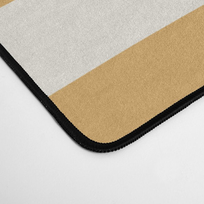 Palm Springs Mid Century Modern Abstract in Muted Mustard Gold, Charcoal Gray, and Cream Desk Mat Gallery Image 4