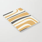 Palm Springs Mid Century Modern Abstract in Muted Mustard Gold, Charcoal Gray, and Cream Notebook Gallery Image 3