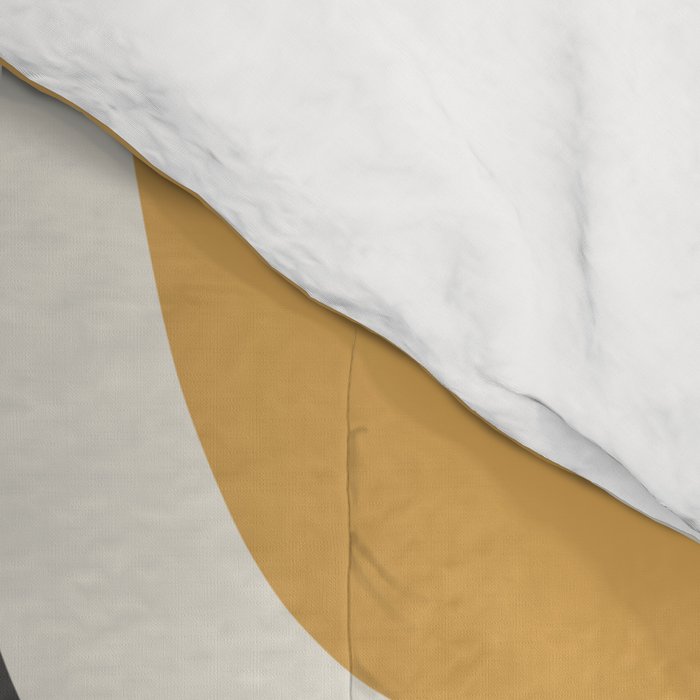 Palm Springs Mid Century Modern Abstract in Muted Mustard Gold, Charcoal Gray, and Cream Comforter Gallery Image 4