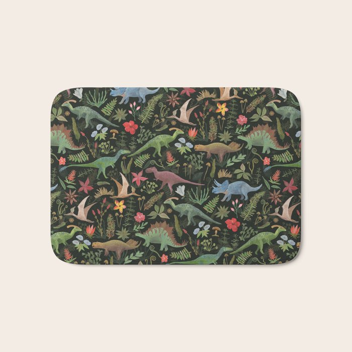 Dinosaur Jungle Bath Mat Gallery Image 1