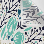 Adventure is Calling - Navy & Mint Palette Wall Tapestry Gallery Image 3