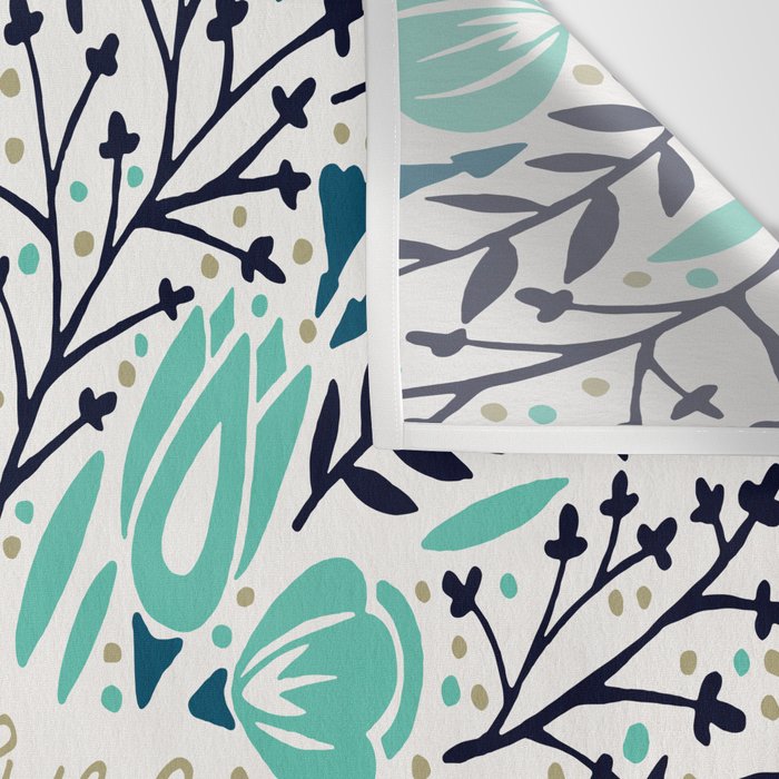 Adventure is Calling - Navy & Mint Palette Wall Tapestry Gallery Image 3