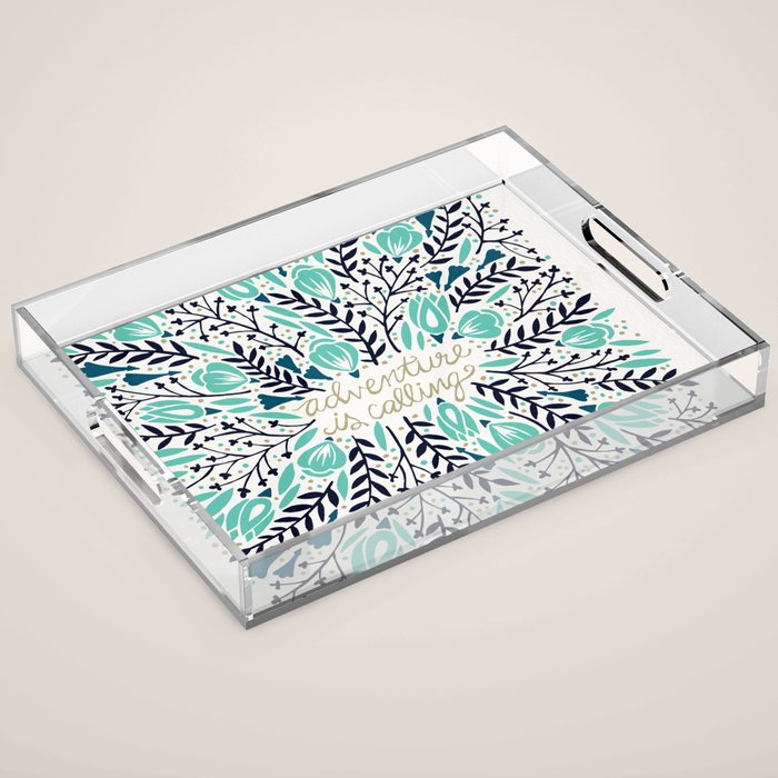 Adventure is Calling - Navy & Mint Palette Acrylic Tray Gallery Image 1