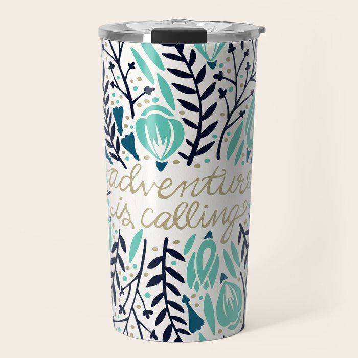 Adventure is Calling - Navy & Mint Palette Travel Mug Gallery Image 1