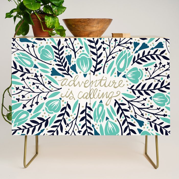 Adventure is Calling - Navy & Mint Palette Credenza Gallery Image 1