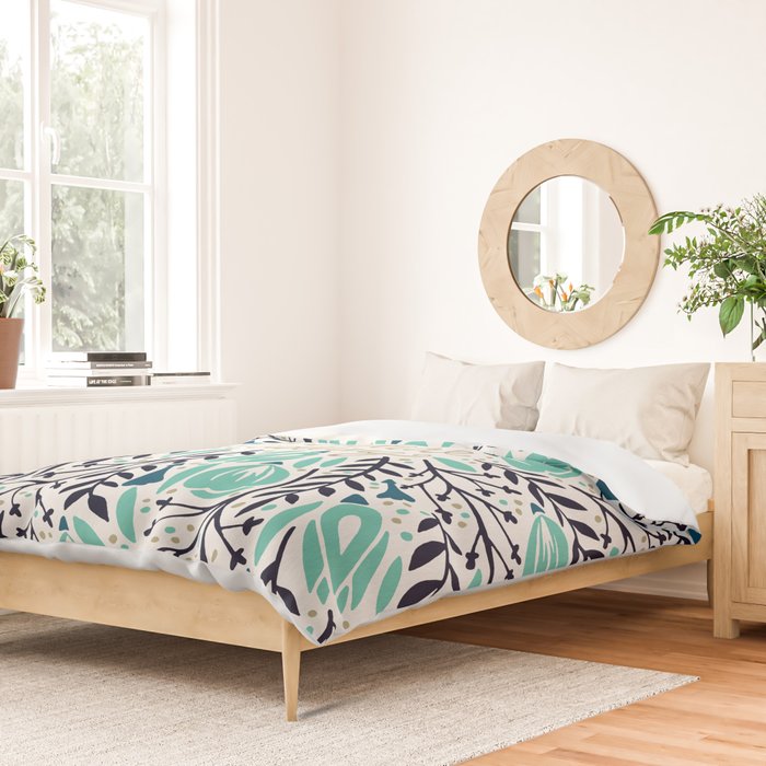 Adventure is Calling - Navy & Mint Palette Duvet Cover Gallery Image 2