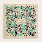 Adventure is Calling - Navy & Mint Palette Wood Wall Art Gallery Image 1