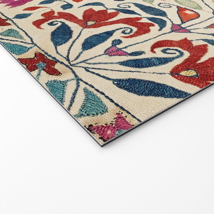 Tekke Asmalyk West Turkestan Floral Textile Print Welcome Mat Gallery Image 2