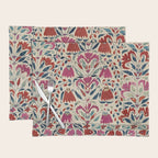 Tekke Asmalyk West Turkestan Floral Textile Print Placemat Gallery Image 1