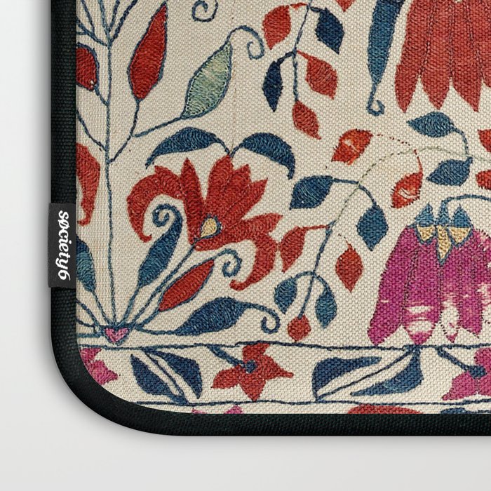 Tekke Asmalyk West Turkestan Floral Textile Print Laptop Sleeve Gallery Image 3