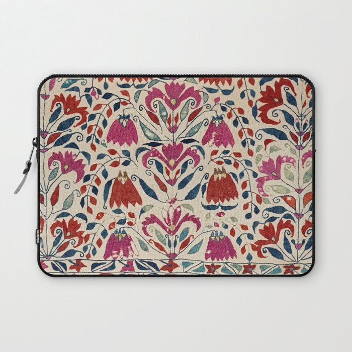 Tekke Asmalyk West Turkestan Floral Textile Print Laptop Sleeve Gallery Image 1