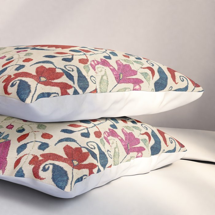 Tekke Asmalyk West Turkestan Floral Textile Print Pillow Sham Gallery Image 3