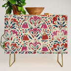 Tekke Asmalyk West Turkestan Floral Textile Print Credenza Gallery Image 1