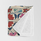 Tekke Asmalyk West Turkestan Floral Textile Print Throw Blanket Gallery Image 3