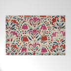 Tekke Asmalyk West Turkestan Floral Textile Print Welcome Mat Gallery Image 1