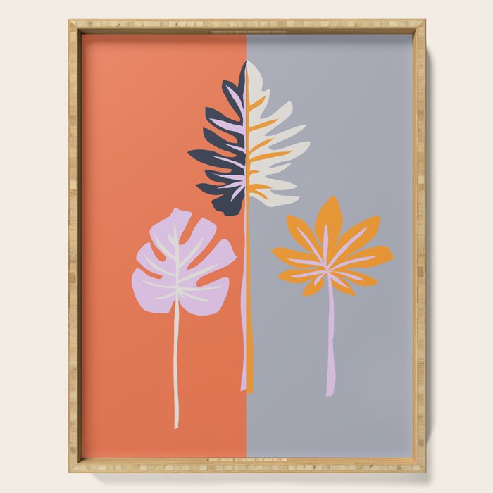 Double-sided leaves Serving Tray Gallery Image 1