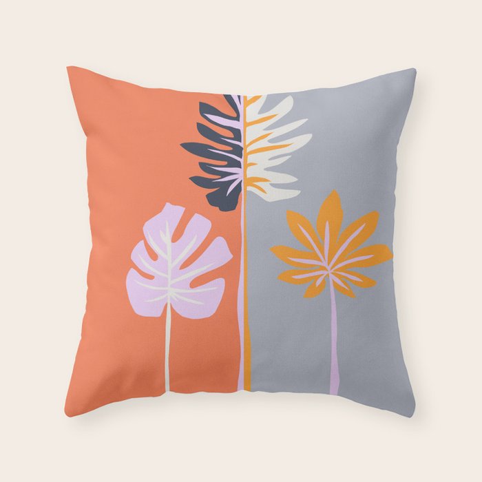 Double-sided leaves Throw Pillow Gallery Image 6