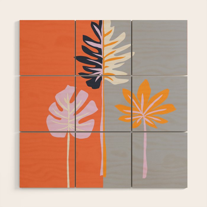 Double-sided leaves Wood Wall Art Gallery Image 1