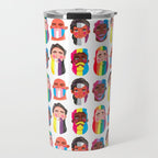 Gay pride rainbow gender flags beard men Travel Mug Gallery Image 1
