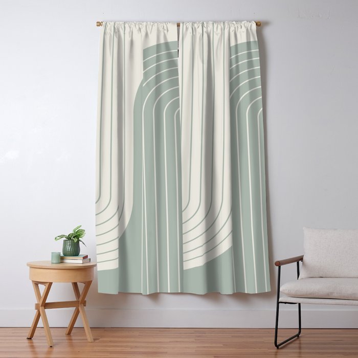 Two Tone Line Curvature LIII Window Curtain Gallery Image 5