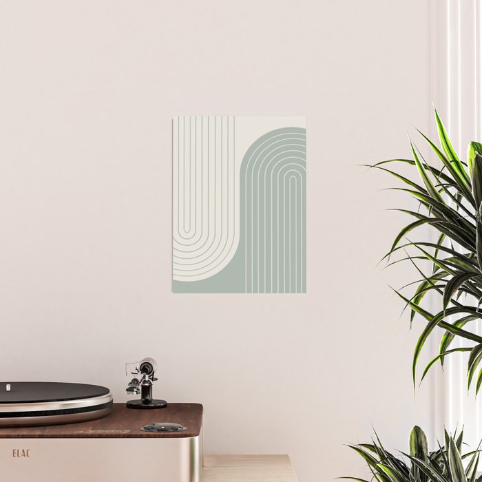Two Tone Line Curvature LIII Poster Gallery Image 2