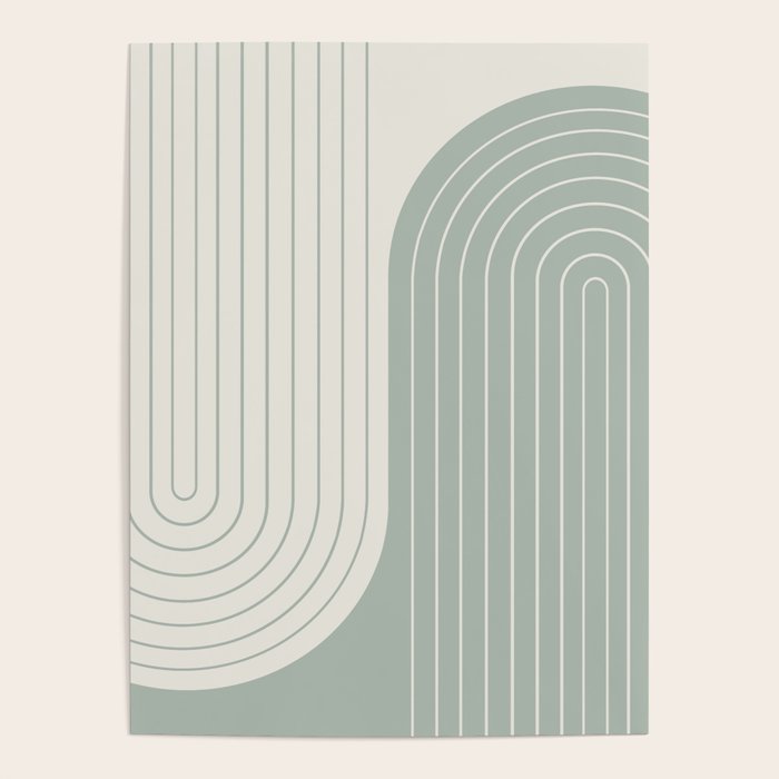 Two Tone Line Curvature LIII Poster Gallery Image 1