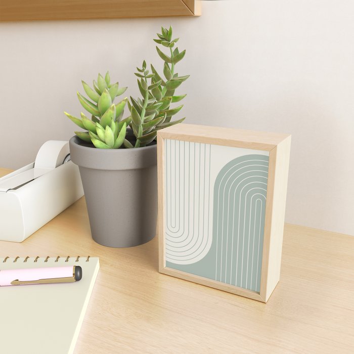Two Tone Line Curvature LIII Mini Art Print Gallery Image 2