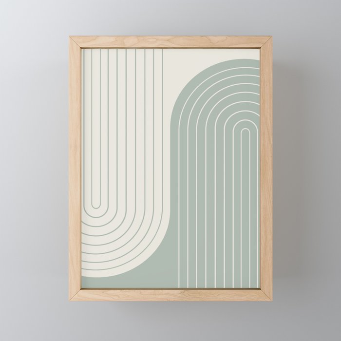 Two Tone Line Curvature LIII Mini Art Print Gallery Image 1