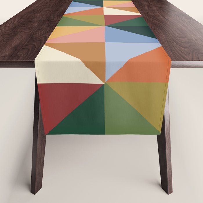 Warm triangles Table Runner Gallery Image 1