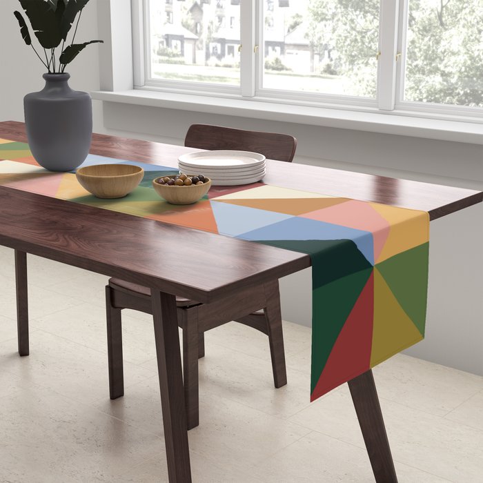 Warm triangles Table Runner Gallery Image 2