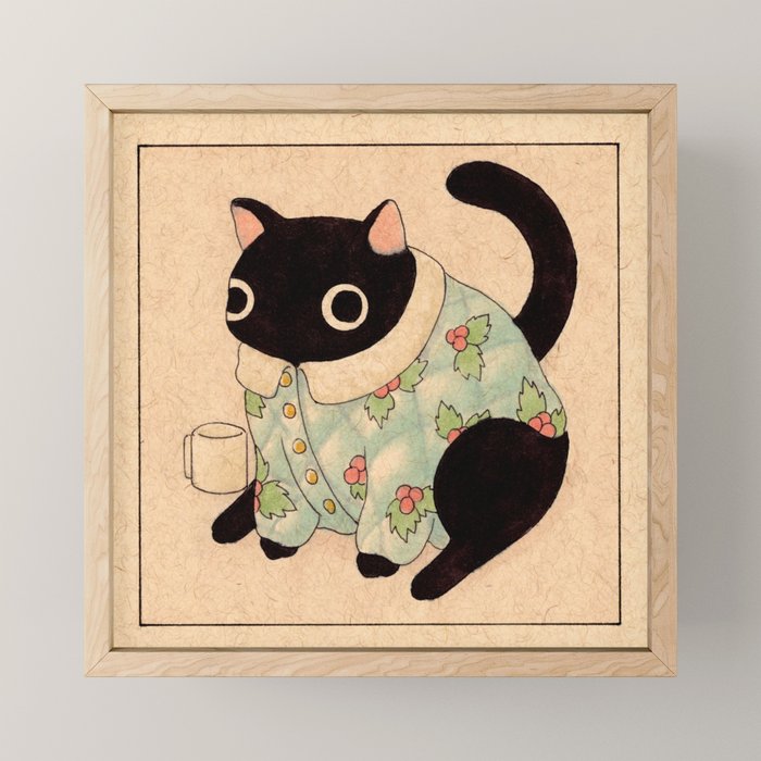 Christmas Cat 02 Mini Art Print Gallery Image 1