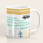 Block print geometrics Coffee Mug Gallery Image 1