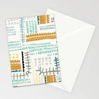 Block print geometrics Stationery Card Gallery Image 2