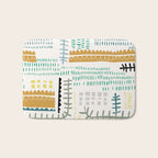 Block print geometrics Bath Mat Gallery Image 1