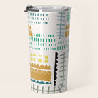 Block print geometrics Travel Mug Gallery Image 3