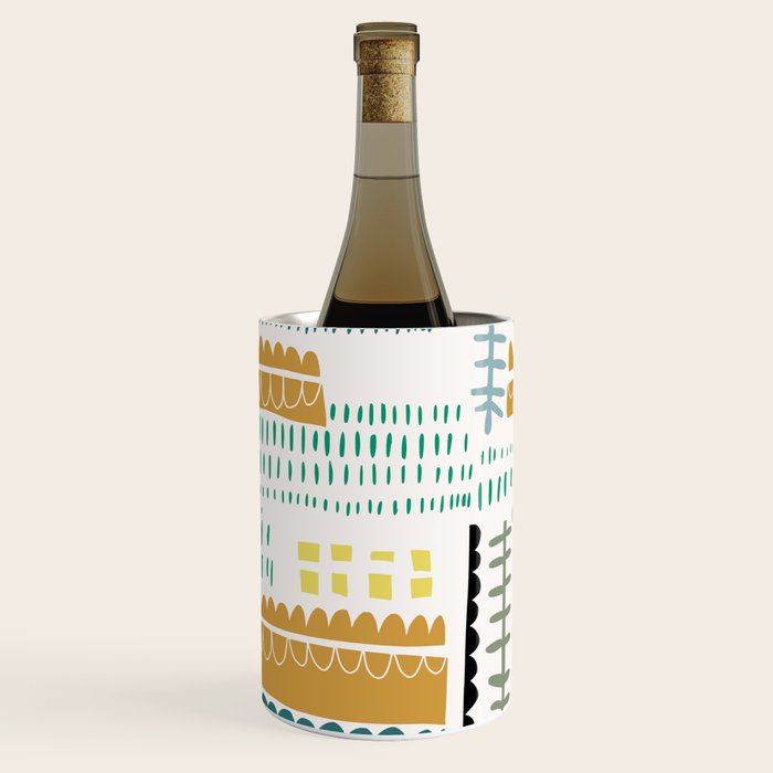 Block print geometrics Wine Chiller Gallery Image 2