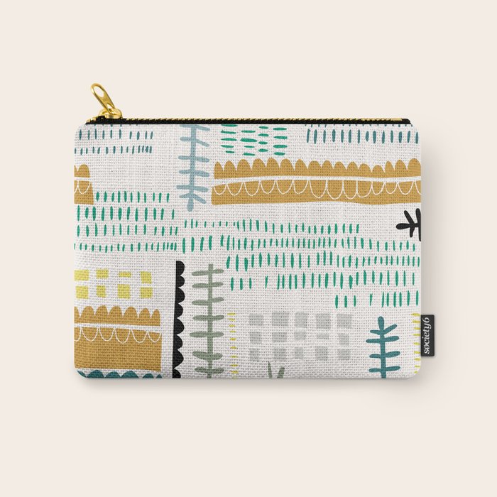 Block print geometrics Carry All Pouch Gallery Image 1