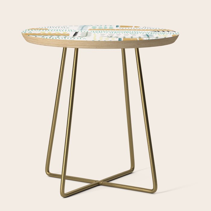 Block print geometrics Side Table Gallery Image 1