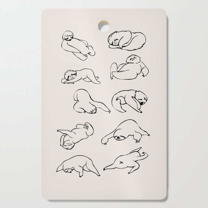 More Sleep Sloth Cutting Board Gallery Image 1