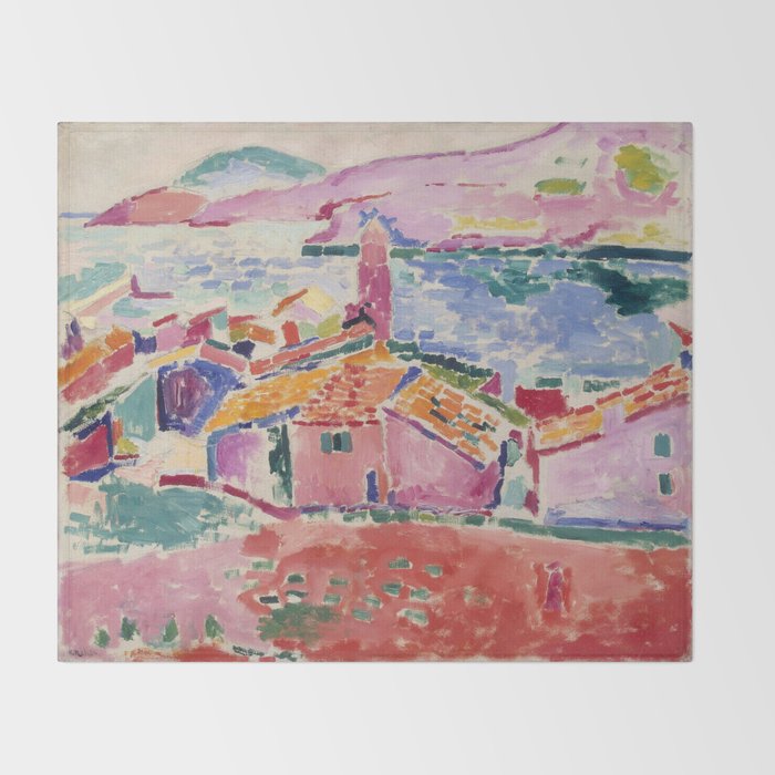 Henri matisse Landscape at Collioure Throw Blanket Gallery Image 2