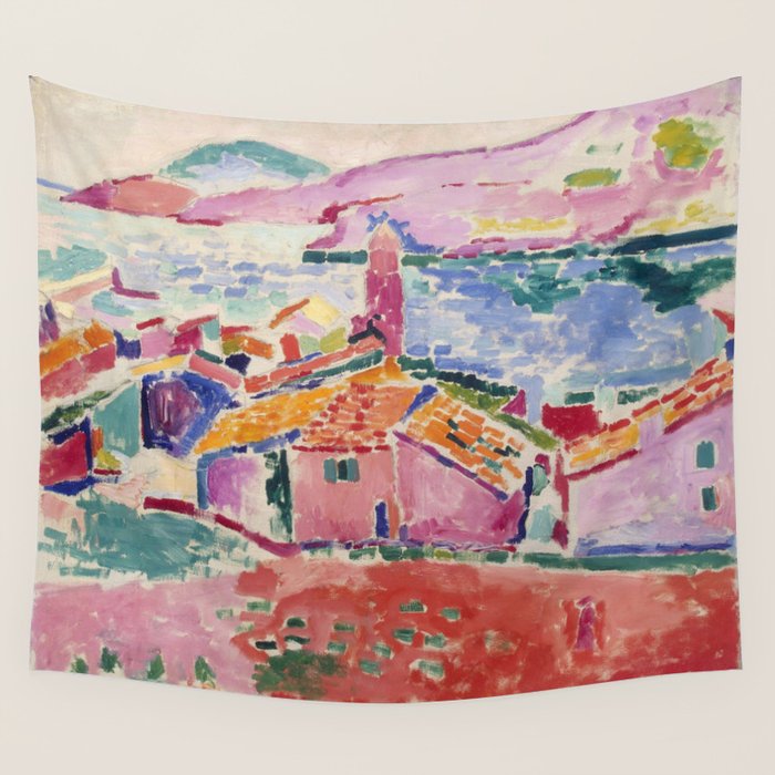 Henri matisse Landscape at Collioure Wall Tapestry Gallery Image 1