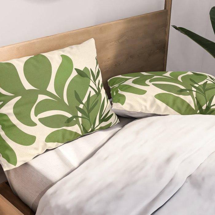 Boho Bouquet Vintage Botanical Illustration Pillow Sham Gallery Image 2