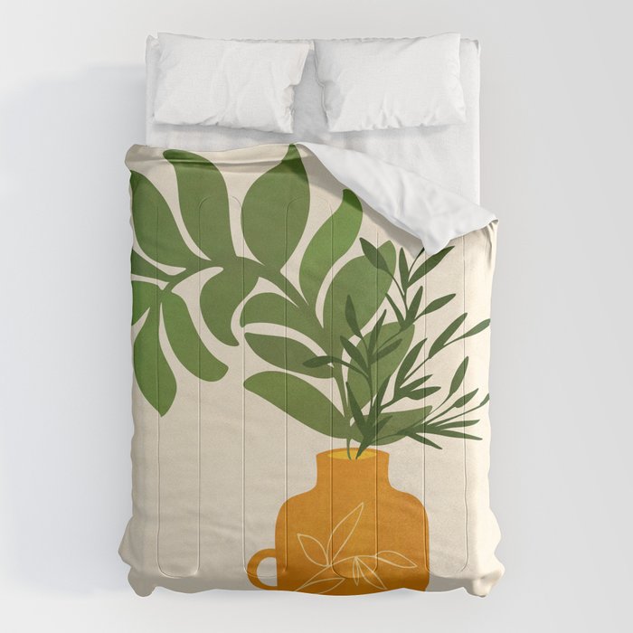 Boho Bouquet Vintage Botanical Illustration Comforter Gallery Image 6