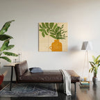 Boho Bouquet Vintage Botanical Illustration Wood Wall Art Gallery Image 2