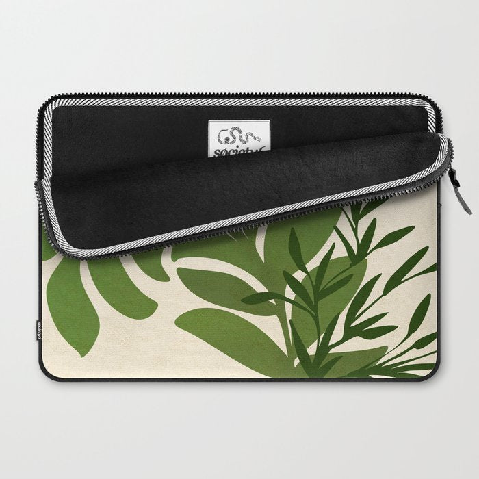 Boho Bouquet Vintage Botanical Illustration Laptop Sleeve Gallery Image 2
